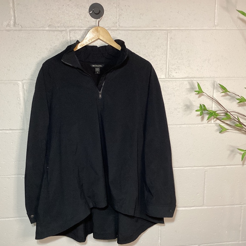 Athleta Women’s Light Weight Cape Windbreaker Jacket | Pockets | High Low